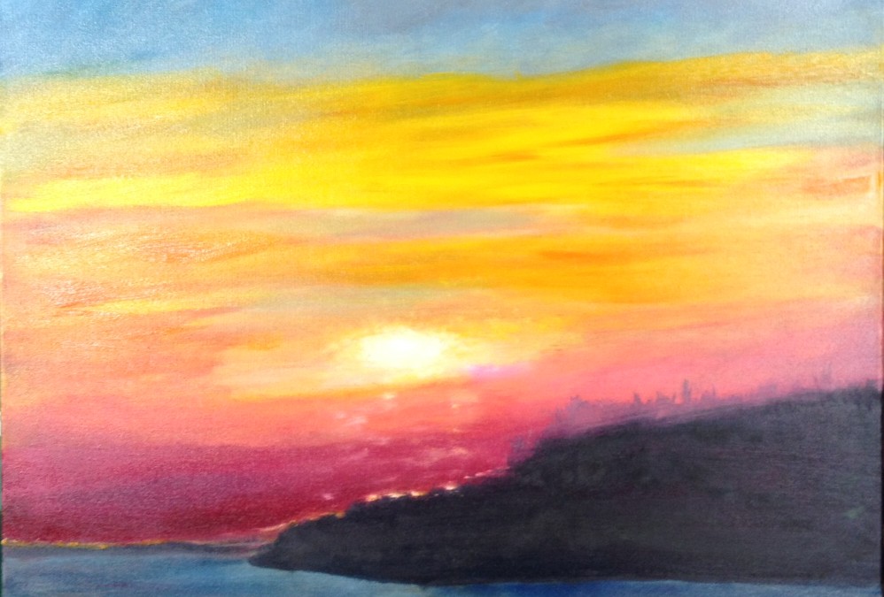 oil on canvas, 30x30, landscape